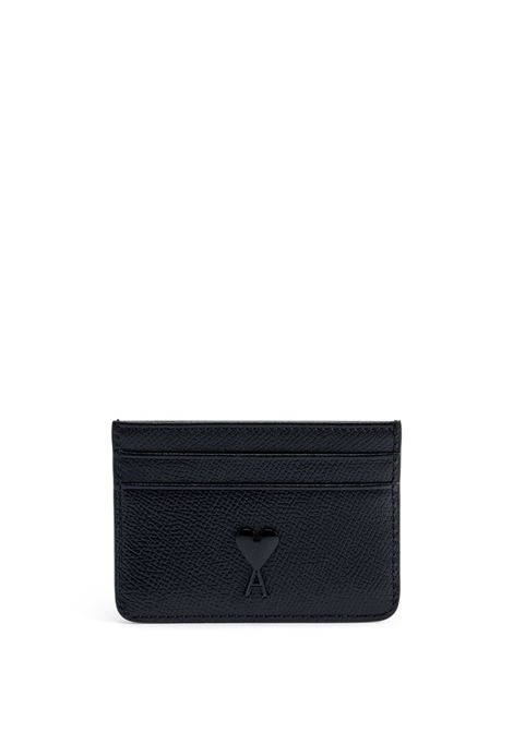 Portacarte con placca logo in nero Ami paris - unisex AMI PARIS | USL013AL0036001